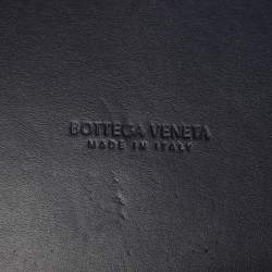 Pre Owned Bottega Veneta Andiamo Large Navy Blue Denim and Leather Tote