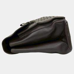 مملوكة مسبقًا Bottega Veneta Brown Intrecciato Trimmed Nappa Business Bag