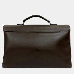 مملوكة مسبقًا Bottega Veneta Brown Intrecciato Trimmed Nappa Business Bag