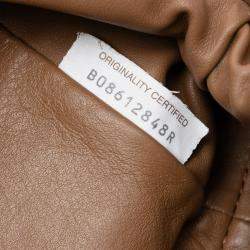 Pre Owned حقيبة كروس بودي بوتيغا فينيتا الميني جلد الحمل البني