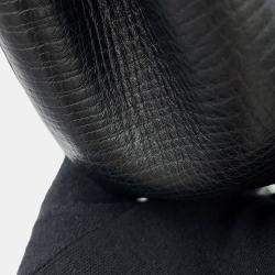 Pre Owned Bottega Veneta Palmellato Belt Bag Black Leather