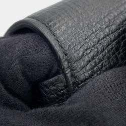 Pre Owned Bottega Veneta Palmellato Belt Bag Black Leather