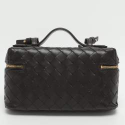 مملوكة مسبقًا Bottega Veneta Bang Bang Brown Intrecciato Leather Vanity Case