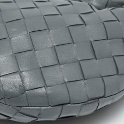 Pre Owned حقيبة هوهو بوتيغا فينيتا جودي مصغرة جلد إنتريشياتو رمادي