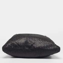 Pre Owned Bottega Veneta Convertible Maxi Black Intrecciato Leather Bag