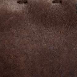 Pre Owned حقيبة يد بوتيغا فينيتا كابات متوسطة جلد انترشياتو أخضر زيتوني