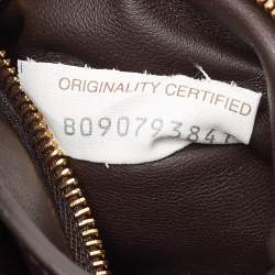 مملوكة مسبقًا حقيبة كتف بوتيغا فينيتا كاسيت جلد مبطن سلسلة بني شوكولاتة