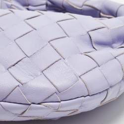 Pre Owned Bottega Veneta Candy Jodie Lilac Intrecciato Leather Bag