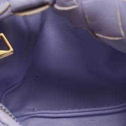 Pre Owned Bottega Veneta Candy Jodie Lilac Intrecciato Leather Bag