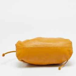 Pre Owned Bottega Veneta The Pouch Mini Tan Leather Bag