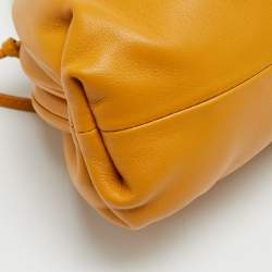 Pre Owned Bottega Veneta The Pouch Mini Tan Leather Bag