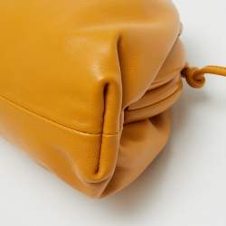 Pre Owned Bottega Veneta The Pouch Mini Tan Leather Bag