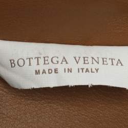 Pre Owned Bottega Veneta The Pouch Brown Leather Clutch
