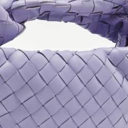 Pre Owned حقيبة بوتيغا فينيتا صغيرة جودي جلد أبيض إنترشياتو هوبو