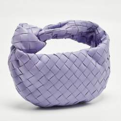 Pre Owned حقيبة بوتيغا فينيتا صغيرة جودي جلد أبيض إنترشياتو هوبو