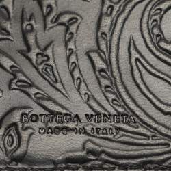 Pre Owned Bottega Veneta Dark Brown Intrecciato Leather Bifold Wallet