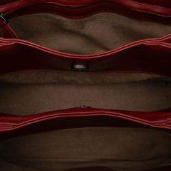 Pre Owned Bottega Veneta Red Mini Nappa Intrecciato Roma Satchel