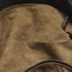 Pre Owned Bottega Veneta Double Zip Detail Black Intrecciato Leather Tote