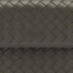 Pre Owned محقظة كونتيننتال بوتيغا فينيتا جلد إنترشياتو أحمر بقلاب