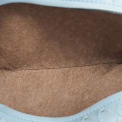 Pre Owned Bottega Veneta Light Blue Intrecciato Leather Chain Crossbody Bag