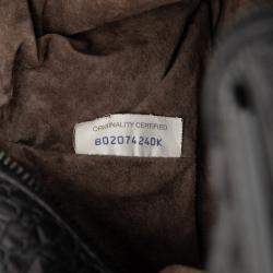 Pre Owned Bottega Veneta Black Nappa Intrecciato Square Handbag