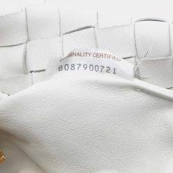 Pre Owned Bottega Veneta White Mini Nappa Intrecciato Jodie