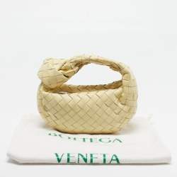Pre Owned Bottega Veneta Jodie Mini Yellow Intrecciato Leather Hobo