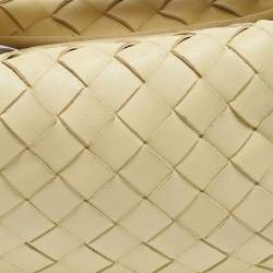 Pre Owned Bottega Veneta Jodie Mini Yellow Intrecciato Leather Hobo