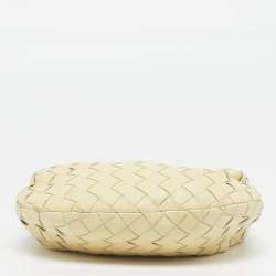 Pre Owned Bottega Veneta Jodie Mini Yellow Intrecciato Leather Hobo
