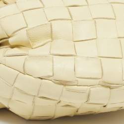 Pre Owned Bottega Veneta Jodie Mini Yellow Intrecciato Leather Hobo