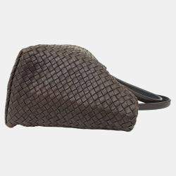 Pre Owned حقيبة بوتيغا فينيتا كابات متوسطة غنم جلد أنترشيو بنية