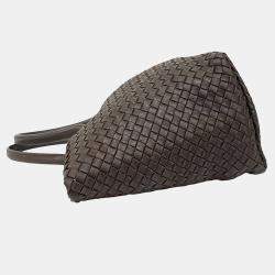 Pre Owned حقيبة بوتيغا فينيتا كابات متوسطة غنم جلد أنترشيو بنية