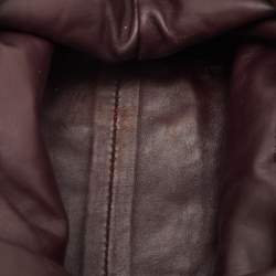 Pre Owned Bottega Veneta The Pouch Mini Dark Brown Intrecciato Leather Crossbody Bag