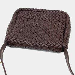 Pre Owned Bottega Veneta Brown Leather Cobble Shoulder Bag