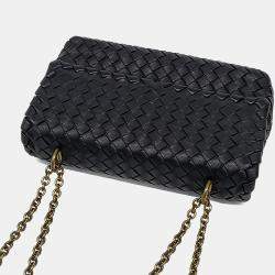 Pre Owned حقيبة كتف بوتيغا فينيتا الجلد شبك سلسلة