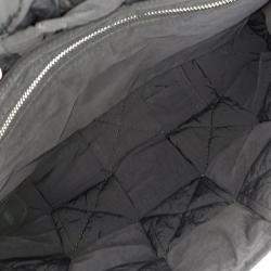 Pre Owned Bottega Veneta Black Fabric Padded Tech Cassette Bag