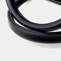 Pre Owned Bottega Veneta Black Leather Mesh New Roma Bag