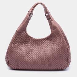 Pre Owned حقيبة كامبانا بوتيغا فينيتا نابا أنترتشياتو كبيرة وردية