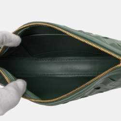 Pre Owned حقيبة بوتيغا فينيتا هوبو شروق صغير جلد إنترتشياتو أخضر