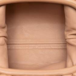 Pre Owned Bottega Veneta Brown Nappa Intrecciato The Mini Pouch Crossbody