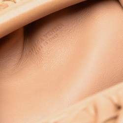 Pre Owned Bottega Veneta Brown Nappa Intrecciato The Mini Pouch Crossbody