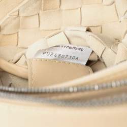 Pre Owned Bottega Veneta Brown Nappa Intrecciato Double Zip Crossbody