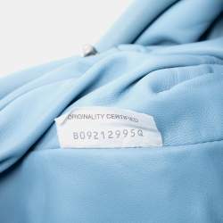 Pre Owned Bottega Veneta Blue Nappa Intrecciato The Mini Pouch Crossbody