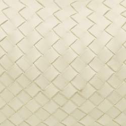 Pre Owned Bottega Veneta Turn Medium White Intrecciato Leather Pouch