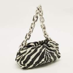 Pre Owned حقيبة كلاتش بوتيغا فينيتا ذا تشين جلد بيج