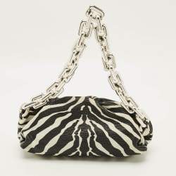 Pre Owned حقيبة كلاتش بوتيغا فينيتا ذا تشين جلد بيج