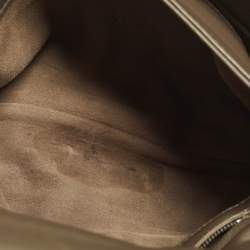 مملوكة مسبقًا Bottega Veneta Olimpia Medium Dark Beige Intrecciato Leather Shoulder Bag