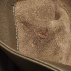 مملوكة مسبقًا Bottega Veneta Olimpia Medium Dark Beige Intrecciato Leather Shoulder Bag