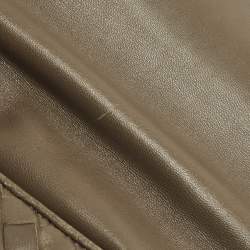 مملوكة مسبقًا Bottega Veneta Olimpia Medium Dark Beige Intrecciato Leather Shoulder Bag