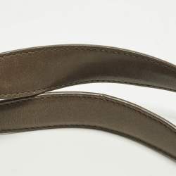 مملوكة مسبقًا Bottega Veneta Olimpia Medium Dark Beige Intrecciato Leather Shoulder Bag